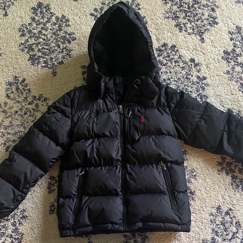 Kids down polo jacket